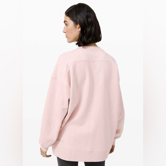 Lululemon Perfectly Oversized Crewneck Sweatshirt Pink Size 2 - Picture 2 of 7